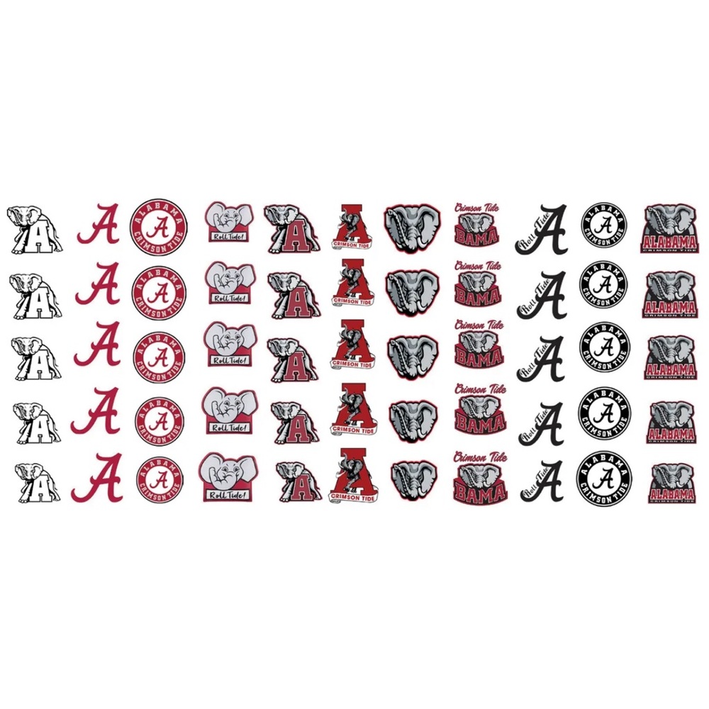 Alabama Crimson Tide College Nail Art Decals - Picture 2 of 4